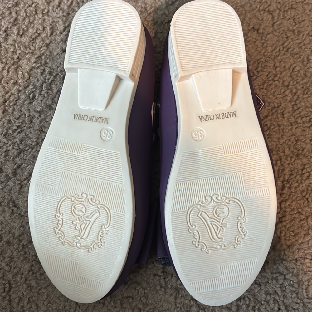 Purple Bow Kids Shoes by Pipperdoodles - Picture 2 of 3